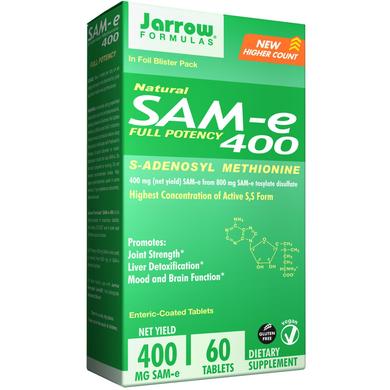 S-Аденозилметіонін 400, SAM-e, Jarrow Formulas, 60 таблеток - фото