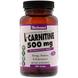 L- карнитин, L-Carnitine, Bluebonnet Nutrition, 500 мг, 100 капсул, фото – 1
