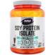 Ізолят соєвого протеїну, Soy Protein Isolate, Now Foods, Sports, шоколад, порошок, 907 г, фото – 1