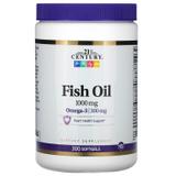 Рыбий жир в капсулах, Fish Oil, 21st Century, 1000 мг, 300 капсул, фото