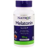 Мелатонин быстрого высвобождения (вкус клубники), Melatonin, Natrol, 10 мг, 60 таблеток, фото