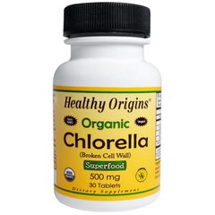 Хлорелла, Chlorella, Healthy Origins, органик, 30 таблеток - фото