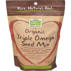Смесь семян омега (органик), Seed Mix, Now Foods, Real Food, 340 г - фото
