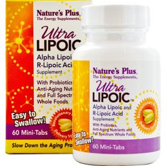Ультра ліпоєва кислота, Ultra Lipoic, Nature's Plus, 60 таблеток - фото