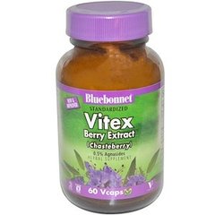 Витекс, Авраамово дерево, Vitex Berry Extract, Bluebonnet Nutrition, 60 капсул - фото
