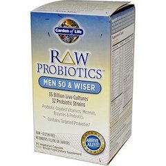 Пробиотики для мужчин старше 50, Probiotics, Men, Garden of Life, 90 капсул - фото