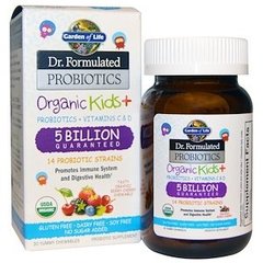 Живые пробиотики для детей с ягодным вкусом, Dr. Formulated Probiotics, Garden of Life, 30 штук - фото