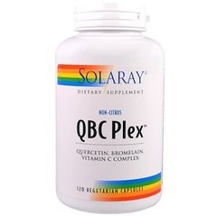 Комплекс от аллергии, QBC Plex, Solaray, кверцетин, бромелайн, витамин С, 120 капсул - фото