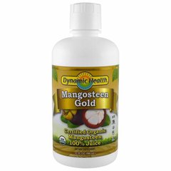 Органічний сік мангостіну, Certified Organic Mangosteen Gold, 100% Juice, Dynamic Health Laboratories, 946 мл - фото