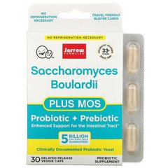 Сахаромицеты буларди, Saccharomyces Boulardii + MOS, Jarrow Formulas, 30 капсул - фото