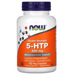 5-НТР, 5-гідрокси L-триптофан, Now Foods, 200 мг, 120 капсул - фото