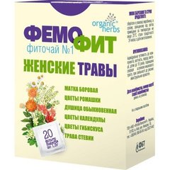 Фіточай Organic Herbs Фемофит №1, фільтр-пакети 1, Фітобіотехнології, 5г №20 - фото
