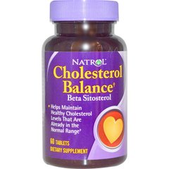 Баланс холестеролів, Cholesterol Balance, Natrol, 60 таблеток - фото