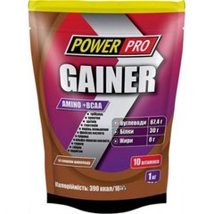 Гейнер, PowerPro, 1 кг - шоколад - фото