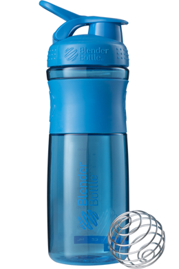 Шейкер SportMixer с шариком, Cyan, Blender Bottle, голубой, 820 мл - фото