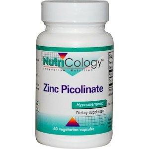 Цинк Picolinate, Zinc Picolinate, Nutricology, 60 капсул - фото