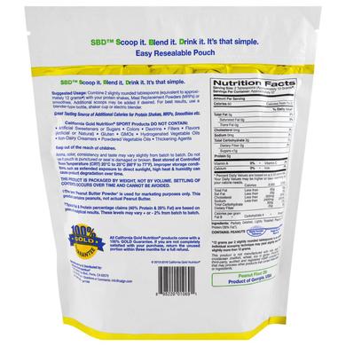 Арахисовая мука, Peanut Butter Flour, 28% жира, California Gold Nutrition, без глютена, 454 г - фото