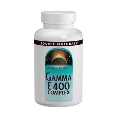 Витамин Е, Gamma E 400 Complex, Source Naturals, 60 капсул - фото