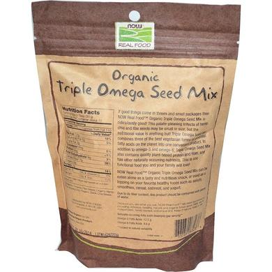 Суміш насіння омега (органік), Seed Mix, Now Foods, Real Food, 340 г - фото