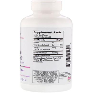 Супер колаген с витамином C, 6000 мг, 21st Century, 180 таблеток - фото