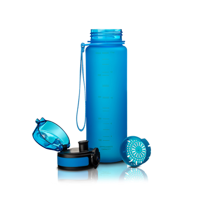 Пляшка для води, блакитна, UZspace, 500 мл - фото