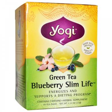 Травяной чай Энергия во время Диеты с Черникой, Yogi Tea, 16 пакетиков - фото