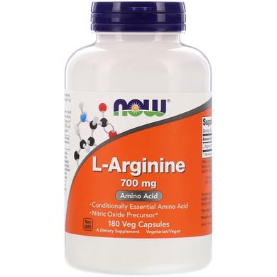 Now Foods, L-аргинин, 700 мг, 180 растительных капсул (NOW-00033) - фото