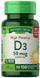 Витамин D3, Vitamin D3, Nature's Truth, 2000 МЕ, 150 гелевых капсул, фото – 1