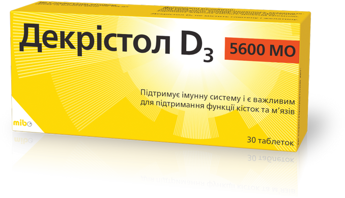 Декристол D3 5600 МО, Mib, 30 таблеток - фото