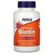 Биотин, Biotin, Now Foods, 10000 мкг, 120 капсул, фото – 1