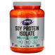 Cоевый протеин изолят, Soy Protein Isolate, Now Foods, Sports, порошок, 907 г, фото – 1