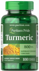 Куркумин, Turmeric, Puritan's Pride, 800 мг, 100 капсул - фото