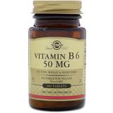 Витамин В6 (пиридоксин), Vitamin B6, Solgar, 50 мг, 100 таблеток, фото