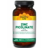 Цинк пиколинат, Zinc Picolinate, Country Life, 25 мг, 100 таблеток, фото