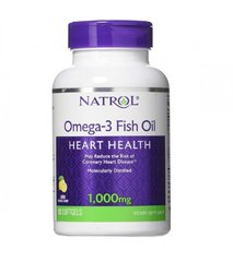 Рыбий жир Омега-3, Omega-3 30%, Natrol, вкус лимона, 1000 мг, 90 капсул - фото