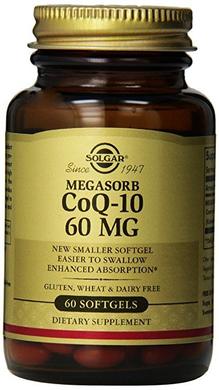 Коензим Q10 доповнений, CoQ-10 Megasorb, Solgar, 60 мг, 60 капсул - фото