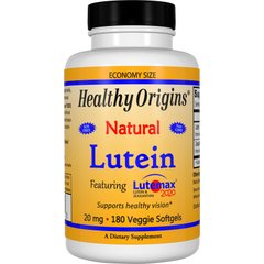 Лютеїн, Lutein, Healthy Origins, 20 мг, 180 капсул - фото