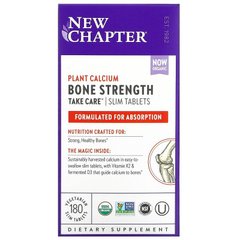 Для здоров'я кісток, Bone Strength, New Chapter, комплекс з кальцієм, 180 минитаблеток - фото