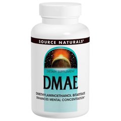 DMAE (Диметиламиноэтанол), Source Naturals, 351 мг, 200 таблеток - фото