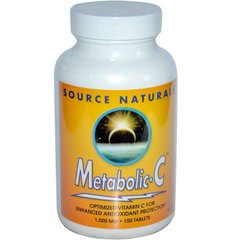 Витамин С (метаболический), Metabolic C, Source Naturals, 1000 мг, 100 таблеток - фото