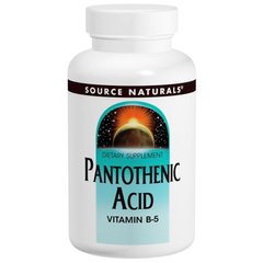 Пантотеновая кислота (Pantothenic Acid), Source Naturals, 500 мг, 200 таблеток - фото