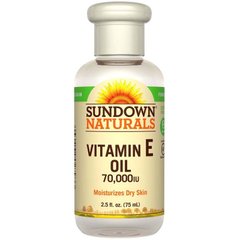 Витамин Е масляный, Vitamin E Oil, Sundown Naturals, 70000 МЕ, 75 мл - фото
