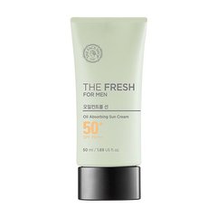 Сонцезахисний крем для чоловіків, 50 мл, The Fresh For Men, The Face Shop, Oil Absorbing Sun Cream SPF50+ - фото