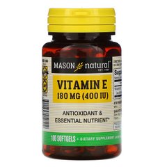 Витамин E, 400 IU, 100 желатиновых капсул - фото