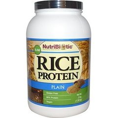 Рисовий протеїн, Raw, Rice Protein, NutriBiotic, 1.36 кг - фото