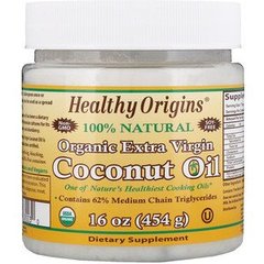 Кокосовое масло, Coconut Oil, Healthy Origins, органик, 454 г - фото