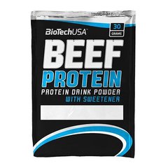 Протеин, Beef Protein, клубника, BioTech USA, 30 г - фото