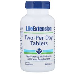 Мультивитамины, Two-Per-Day, Life Extension, 60 таблеток - фото