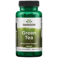 Зеленый чай, Green Tea, Swanson, 500 мг, 100 капсул - фото