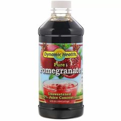 Жидкий гранатовый концентрат, Pure Pomegranate, 100% Juice Concentrate, Dynamic Health Laboratories, 473 мл - фото